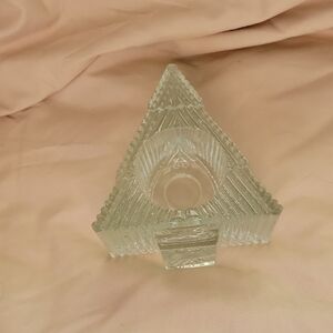 AVON 1981 glistening Clearfield Tree Shaped candle holder